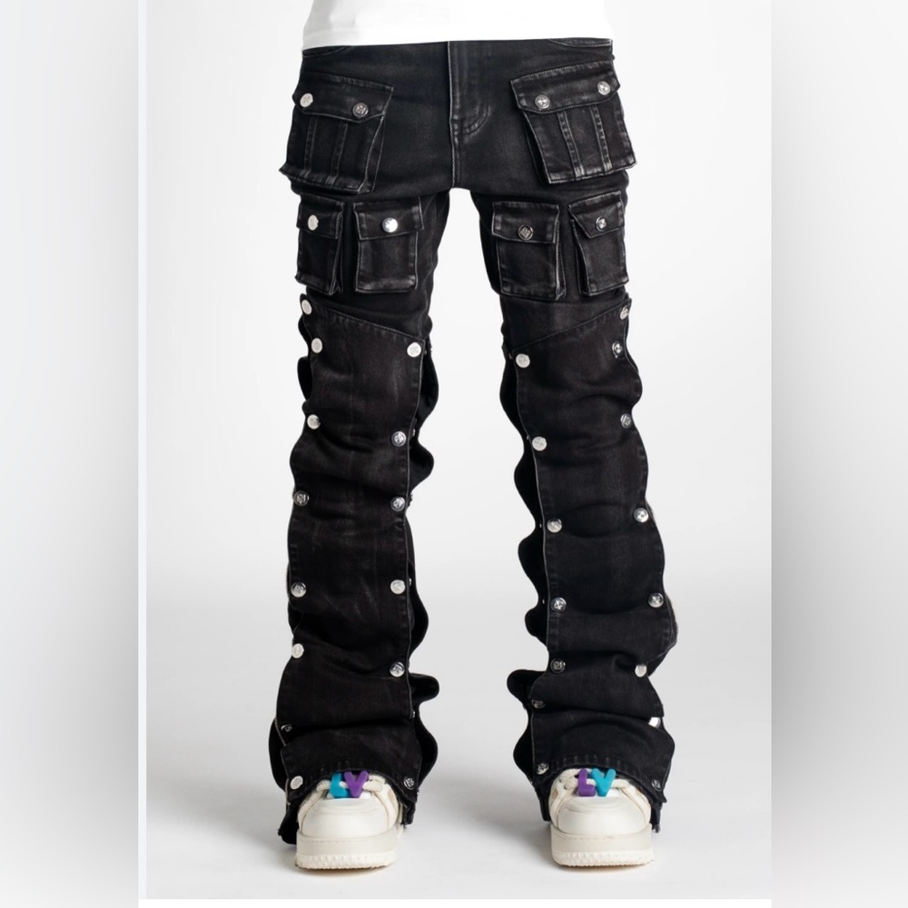 Guapi Iron Grey Stacked Premium Denim